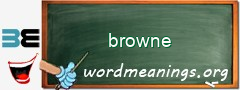 WordMeaning blackboard for browne